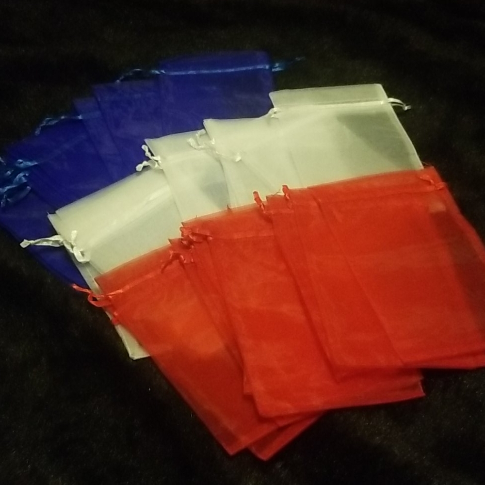 30  4x6" RAINBOW Colors Organza Drawstring…